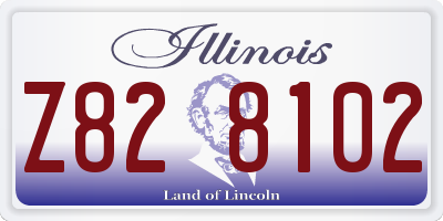 IL license plate Z828102