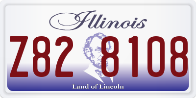 IL license plate Z828108