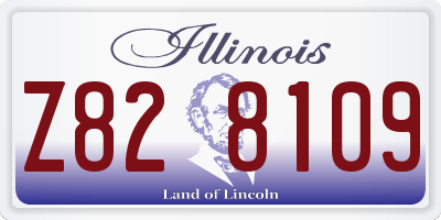 IL license plate Z828109