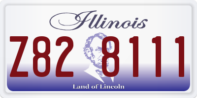 IL license plate Z828111