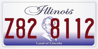 IL license plate Z828112