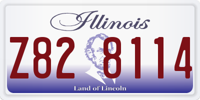 IL license plate Z828114