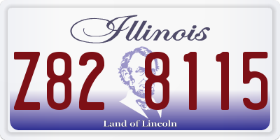 IL license plate Z828115