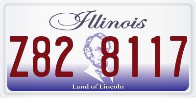 IL license plate Z828117