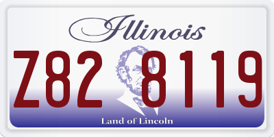 IL license plate Z828119