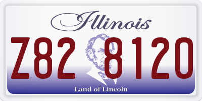 IL license plate Z828120