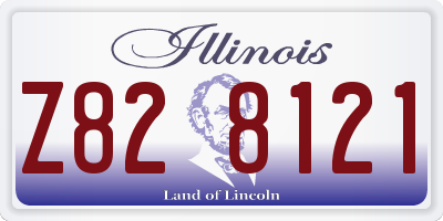 IL license plate Z828121