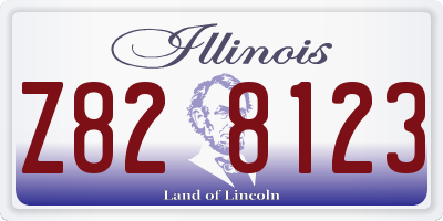 IL license plate Z828123