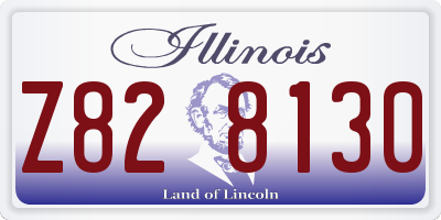 IL license plate Z828130