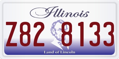 IL license plate Z828133