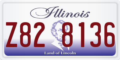 IL license plate Z828136