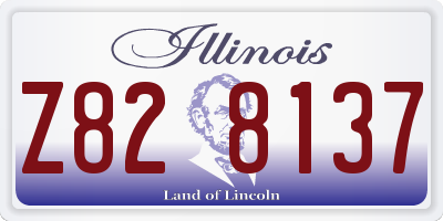 IL license plate Z828137