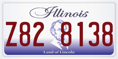 IL license plate Z828138