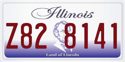 IL license plate Z828141