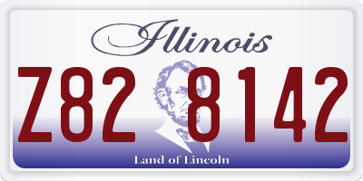 IL license plate Z828142