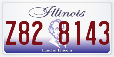 IL license plate Z828143