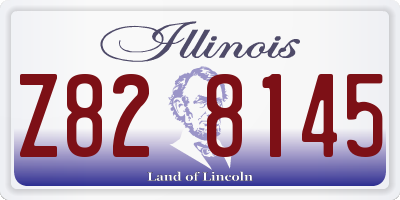 IL license plate Z828145