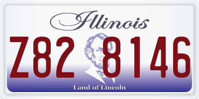 IL license plate Z828146