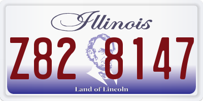 IL license plate Z828147