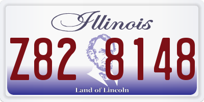 IL license plate Z828148