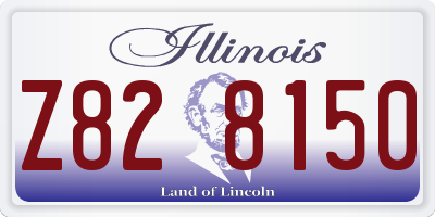 IL license plate Z828150