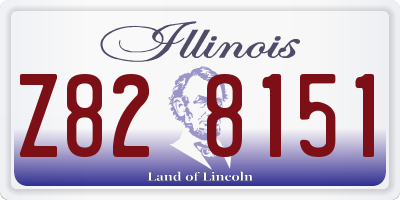 IL license plate Z828151