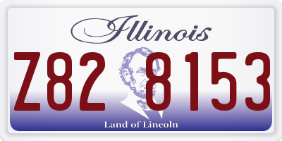 IL license plate Z828153
