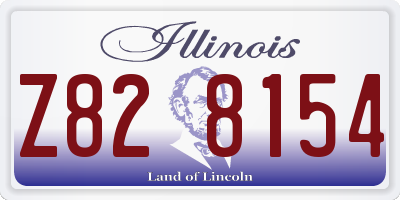 IL license plate Z828154