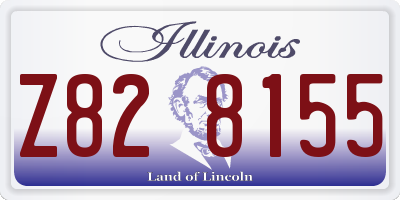 IL license plate Z828155