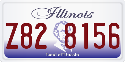 IL license plate Z828156