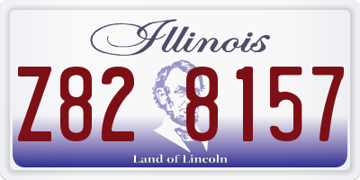 IL license plate Z828157
