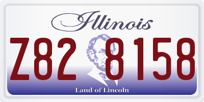 IL license plate Z828158