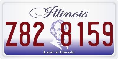 IL license plate Z828159