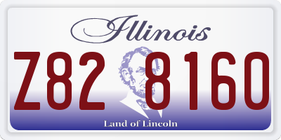 IL license plate Z828160