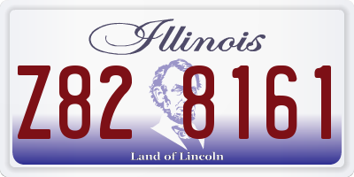 IL license plate Z828161