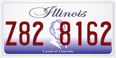 IL license plate Z828162