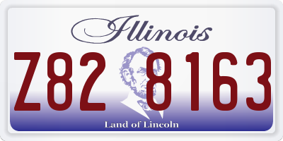 IL license plate Z828163