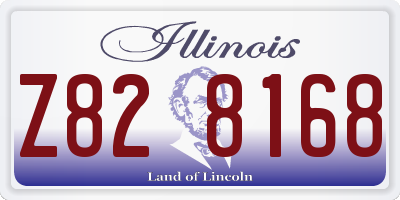 IL license plate Z828168
