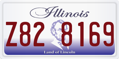 IL license plate Z828169