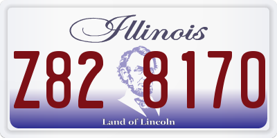 IL license plate Z828170