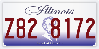 IL license plate Z828172
