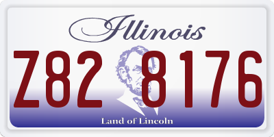 IL license plate Z828176