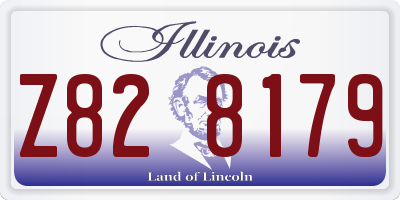 IL license plate Z828179