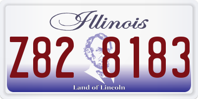 IL license plate Z828183