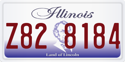 IL license plate Z828184