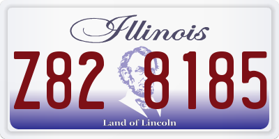 IL license plate Z828185