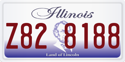 IL license plate Z828188
