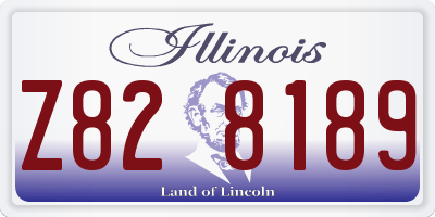 IL license plate Z828189
