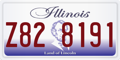 IL license plate Z828191