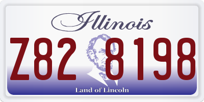 IL license plate Z828198